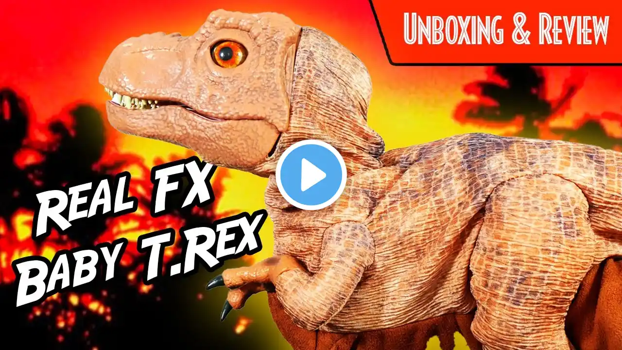 Jurassic Park Real FX Baby T.rex Review | Jurassic Park T Rex Animatronic