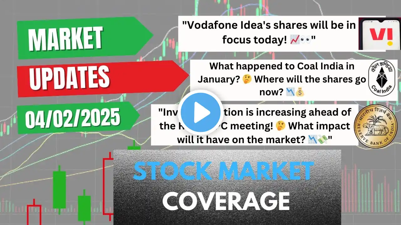 Today Stock Market News 04/02/2025📈|स्टाॅक मार्केट खबर|Sensex &Nifty,VI,Coal India,RBI,MPC, TradeWar