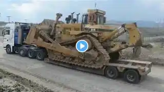 Transporting The Caterpillar D11R, Komatsu D475, Caterpillar D8T Dozers - Fasoulas Heavy Transports