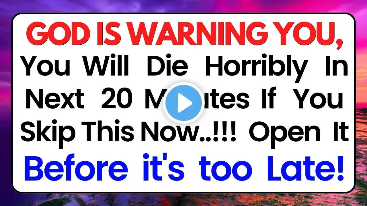 🛑God Says; I Command You Not To SKIP Or You Will DIE Right Now!! 😲God's Message #jesusmessage #god