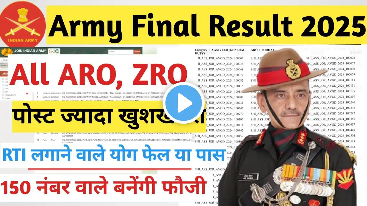 बड़ी खुशखबरी🥰 Agniveer 2nd बैच फाइनल रिजल्ट 2025 Agniveer final Result Out Agniveer Result 2025