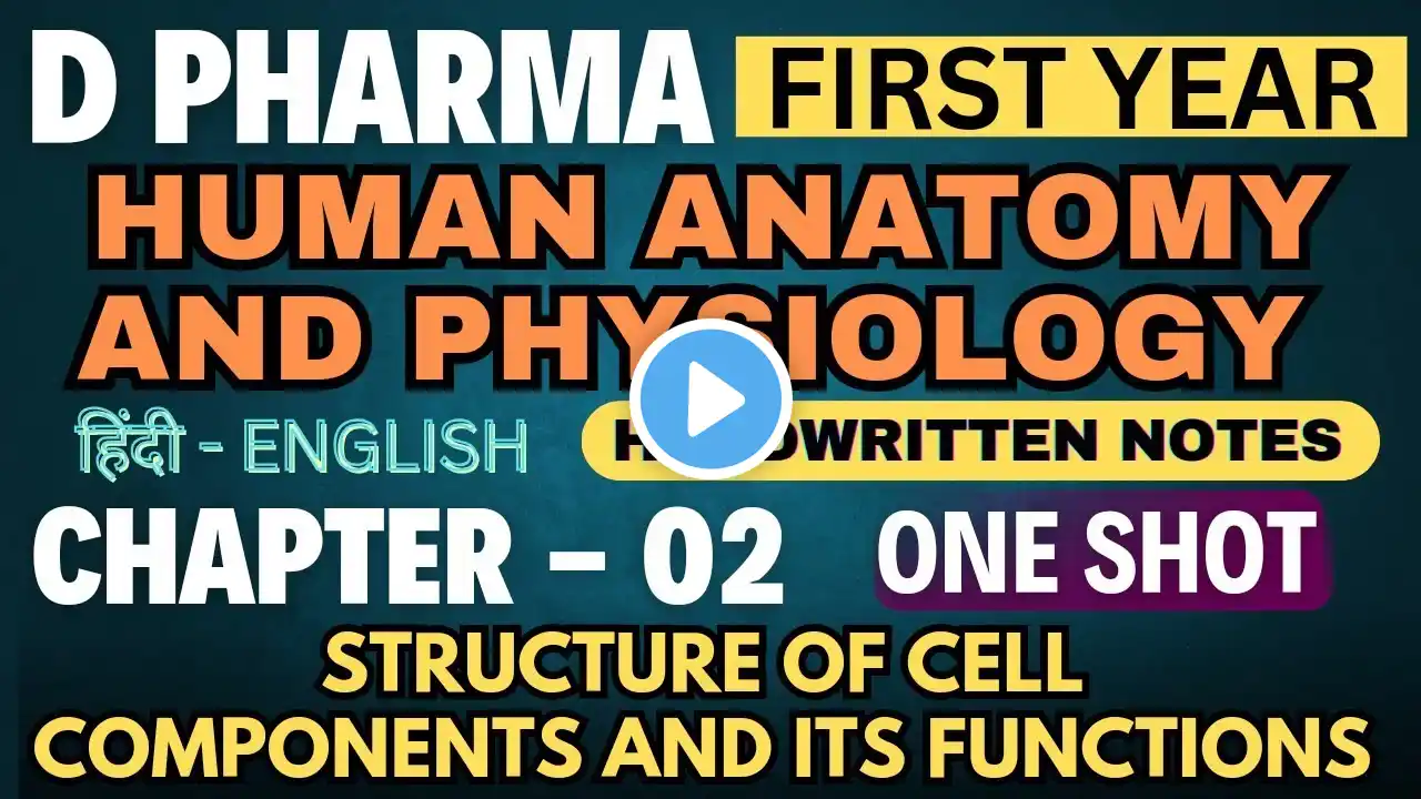 Cell | Ch-02 | Human Anatomy and Physiology | D Pharm 1st year #dpharma #cell #chapter2 #hap #dpharm