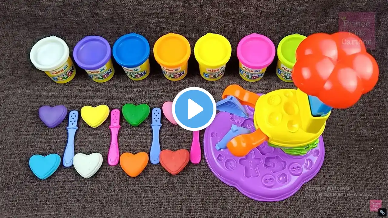 Making 4 Ice Cream Popsicle Play Doh Learn Numbers | Surprise Toys Kinder Surprise Eggs