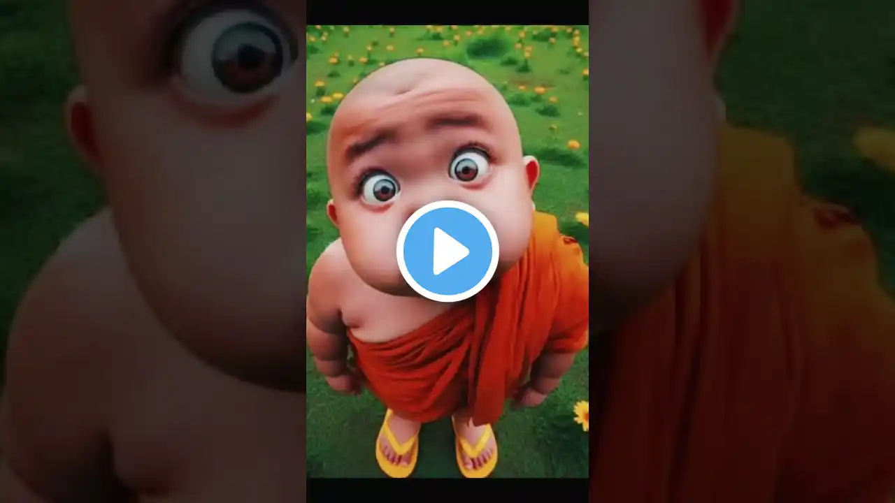 Little baby so cute 🥰🥰 #monk #selenagomez #cutebaby #littlemonk #shorts #cutemonk #funny #comedy #ai