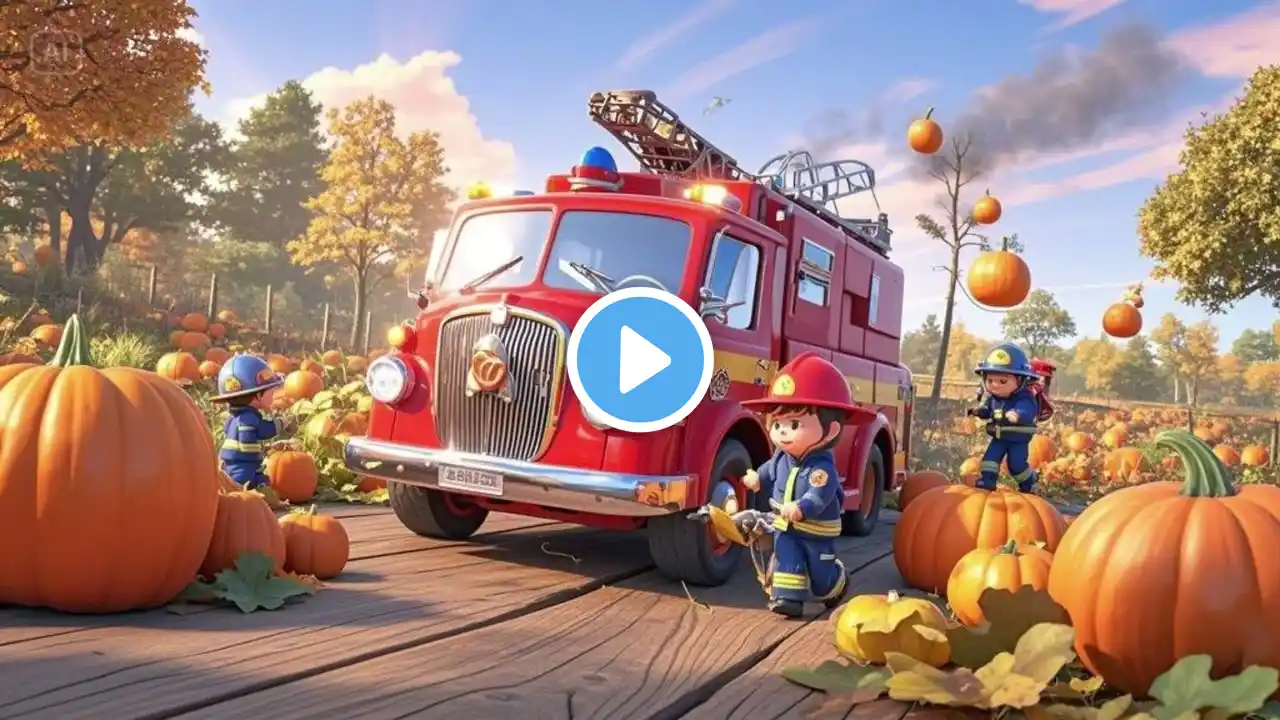 Fire Truck’s Day at the Pumpkin Patch | Nursery Rhymes & Kids Songs