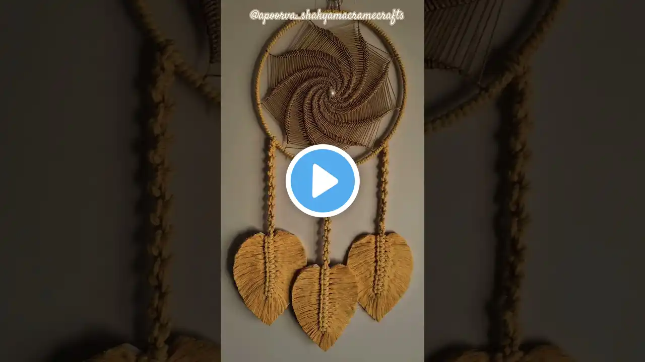 Macrame dream catcher #apoorva_shakyamacramecrafts #diymacrameworld #macrame #macramekeychain #diy