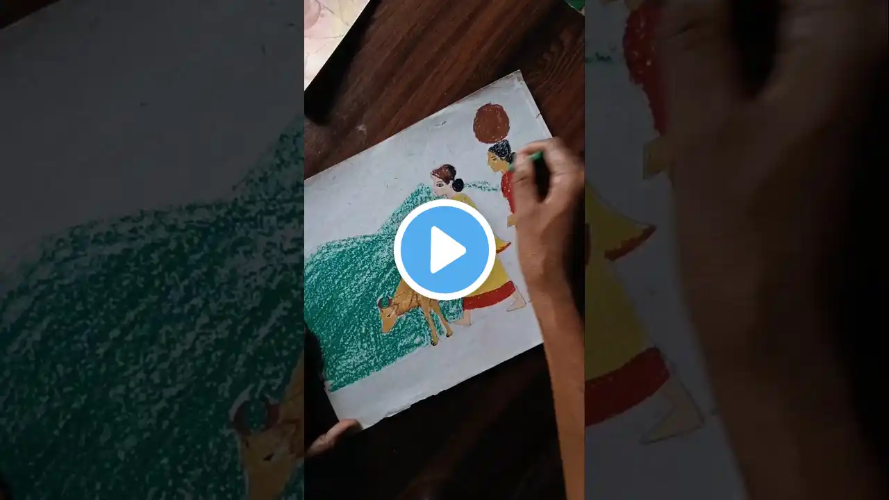 very very Easy beautiful scenery drawing #ytshorts#trending#viralreels