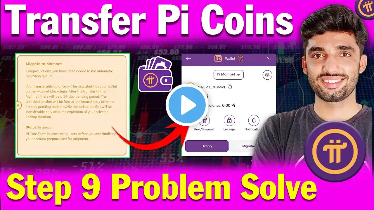 Pi Network Migrate to Mainnet Problem | Transfer Pi Coins to Pi Wallet | Pi network step 9 solutions