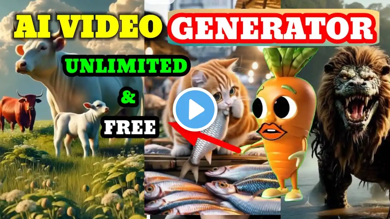 FREE UNLIMITED AI Video GeneratorText to Video Generator Al Tool [No Watermark] | FCDVlog cartoon Al