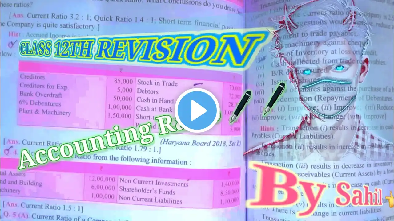 Class 12th Accounts accounting ratio || Dk goel book || practical question 3 @PacificAccounts