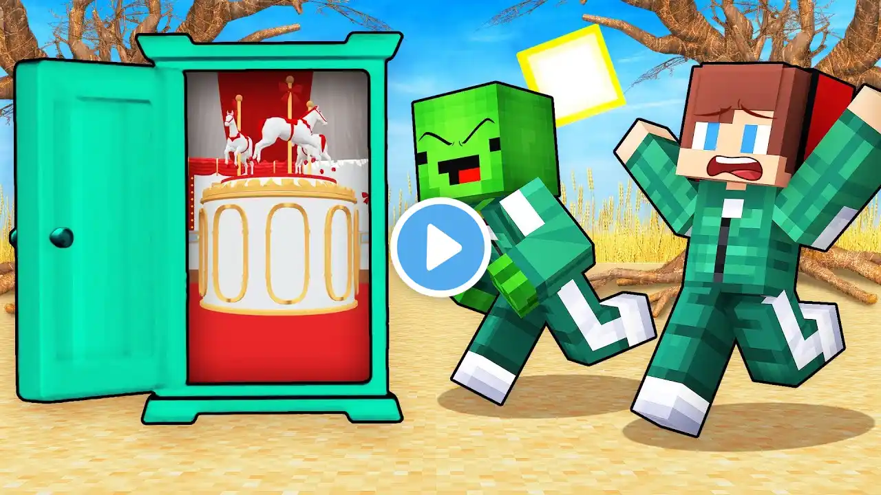 Mikey and JJ Have ANYWHERE DOOR in SQUID GAME in Minecraft! (Maizen)