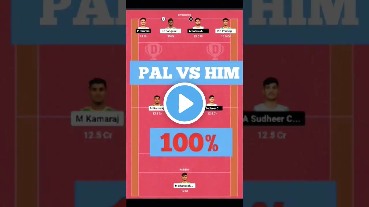 PAL VS HIM Kabaddi Dreem11 Prediction|pal vs him Kabaddi Dreem11 Prediction Today Match#virel#shorts