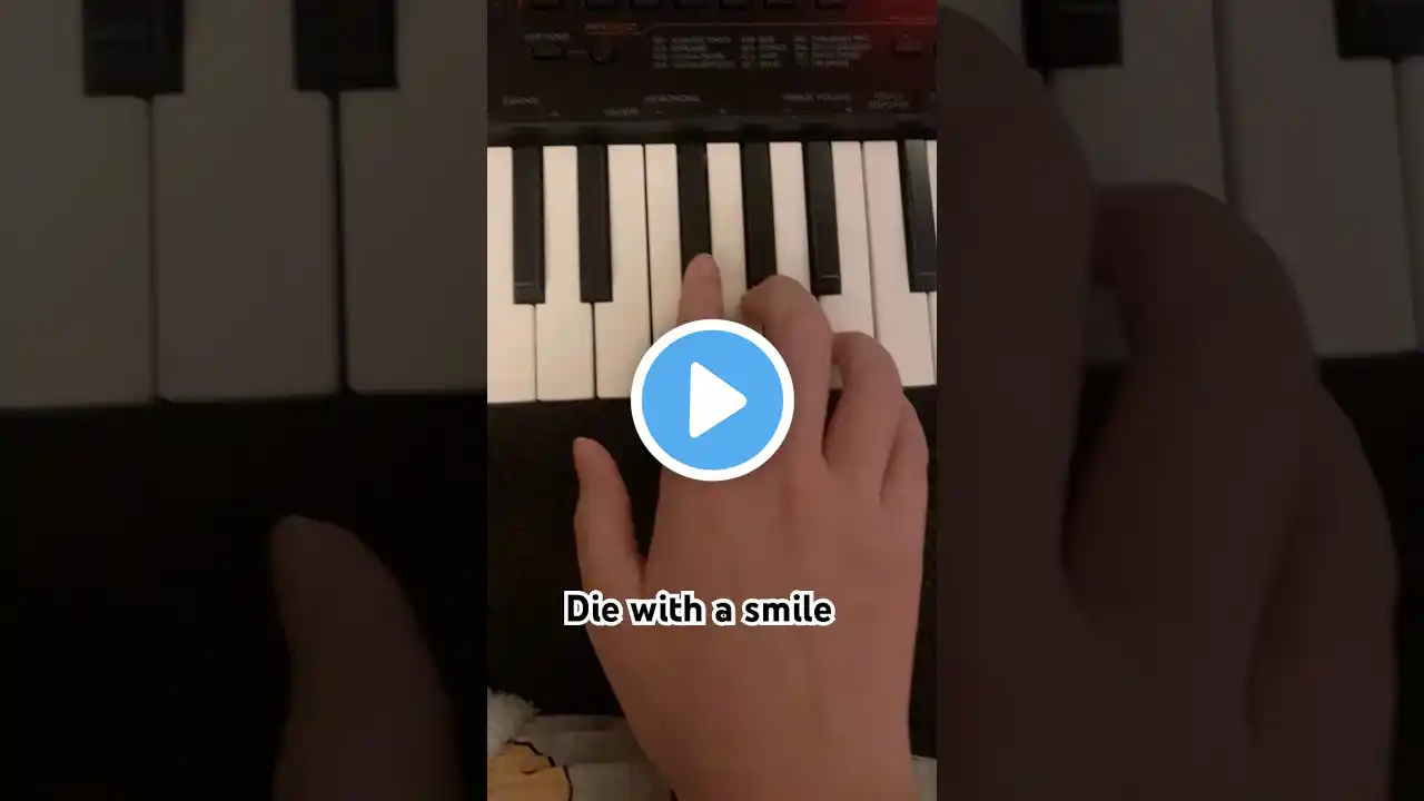 Die with a smile piano tutorial easy #music #duet #coversong #newmusic #cover