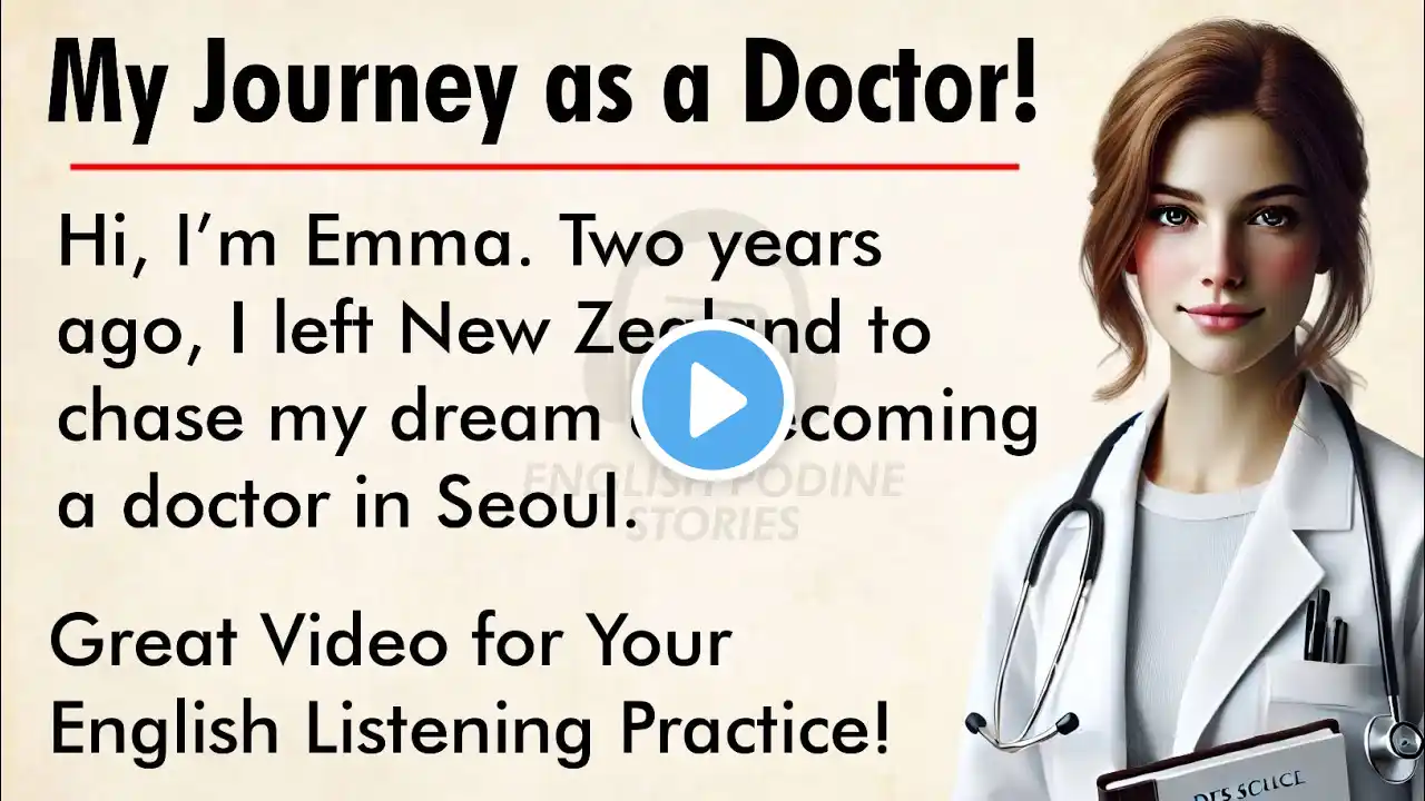 My Journey as a Doctor! || 🔥 Learn English with Story Level 3 || Graded Reader 🎧 || English Podine