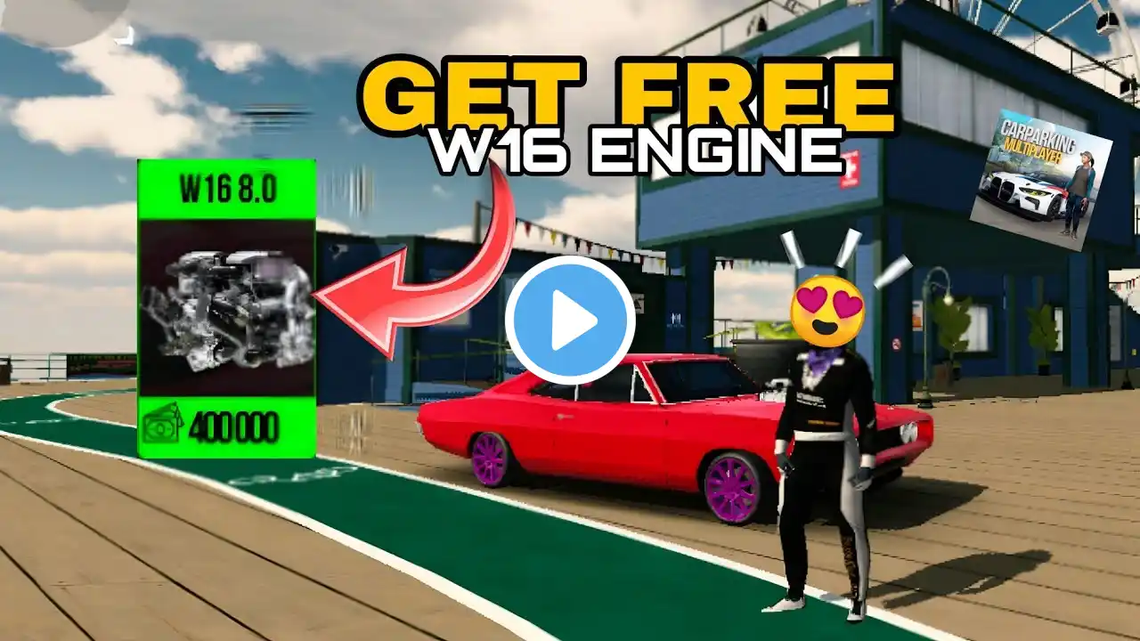 How to Get Free W16 Engine in car parking multiplayer || New update 😍