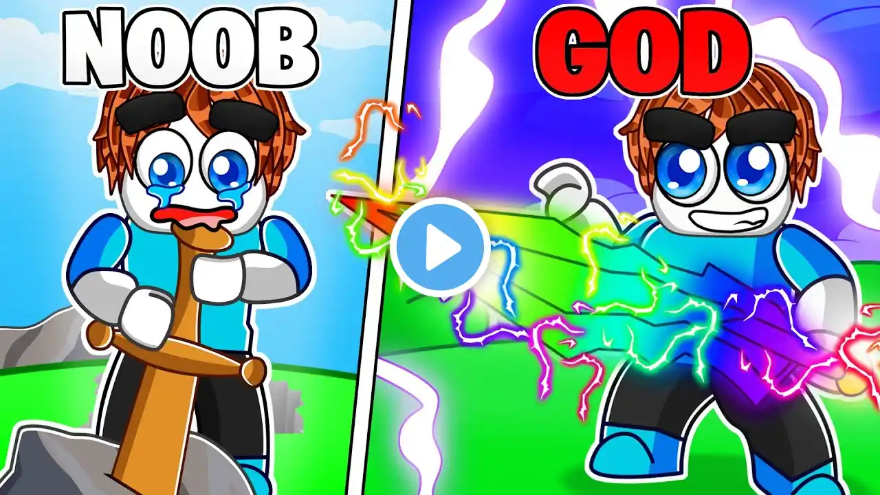 Upgrading NOOB to GOD SWORD In ROBLOX!