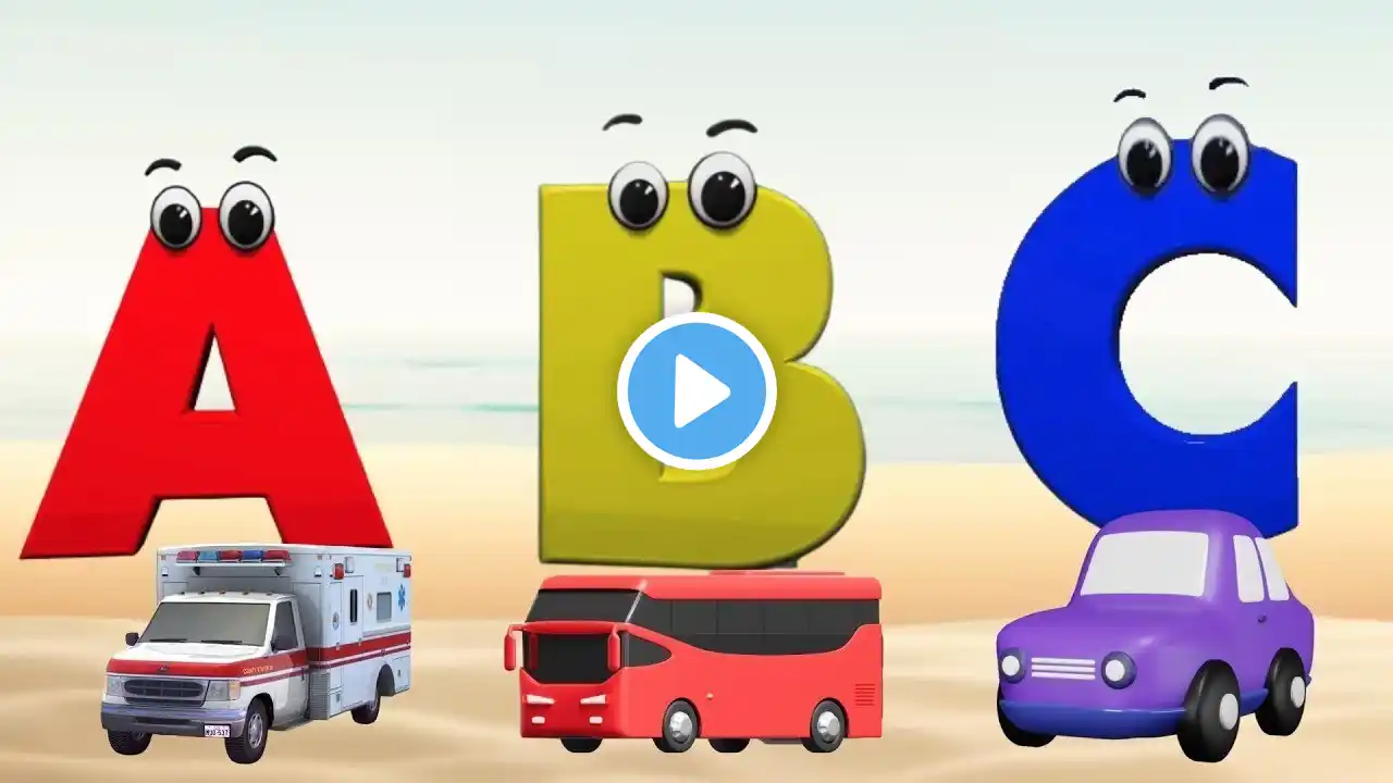 ABC Song Phonics, Transportation Song, ABC Song, Alphabet Educational Song A to Z for kids