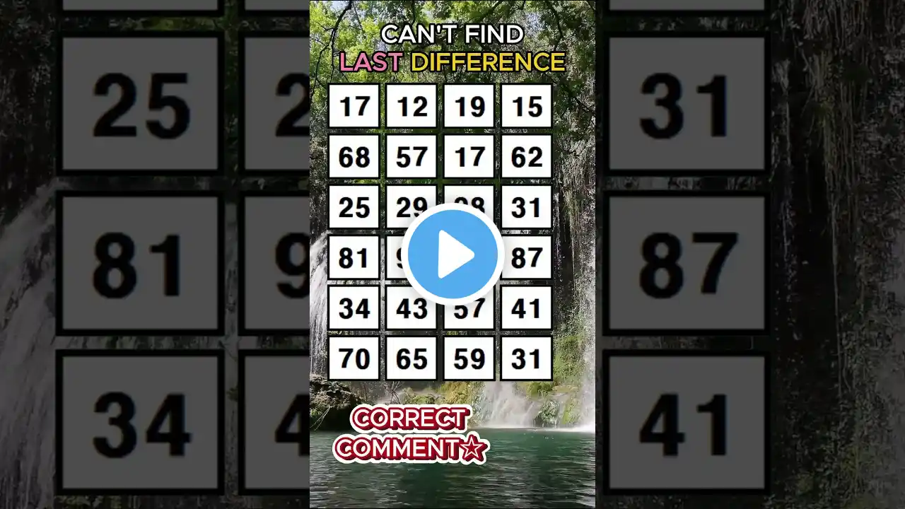 CAN YOU FIND LAST ONE? Find 3 pairs of identical numbers/Dementia Prevention Quizzes/Tests.No.508