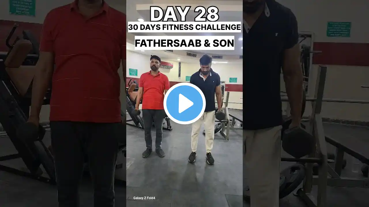 DAY 28 || Fitness Challenge-Fathersaab and Son || How to get bigger biceps | Top 4 Biceps Exercises