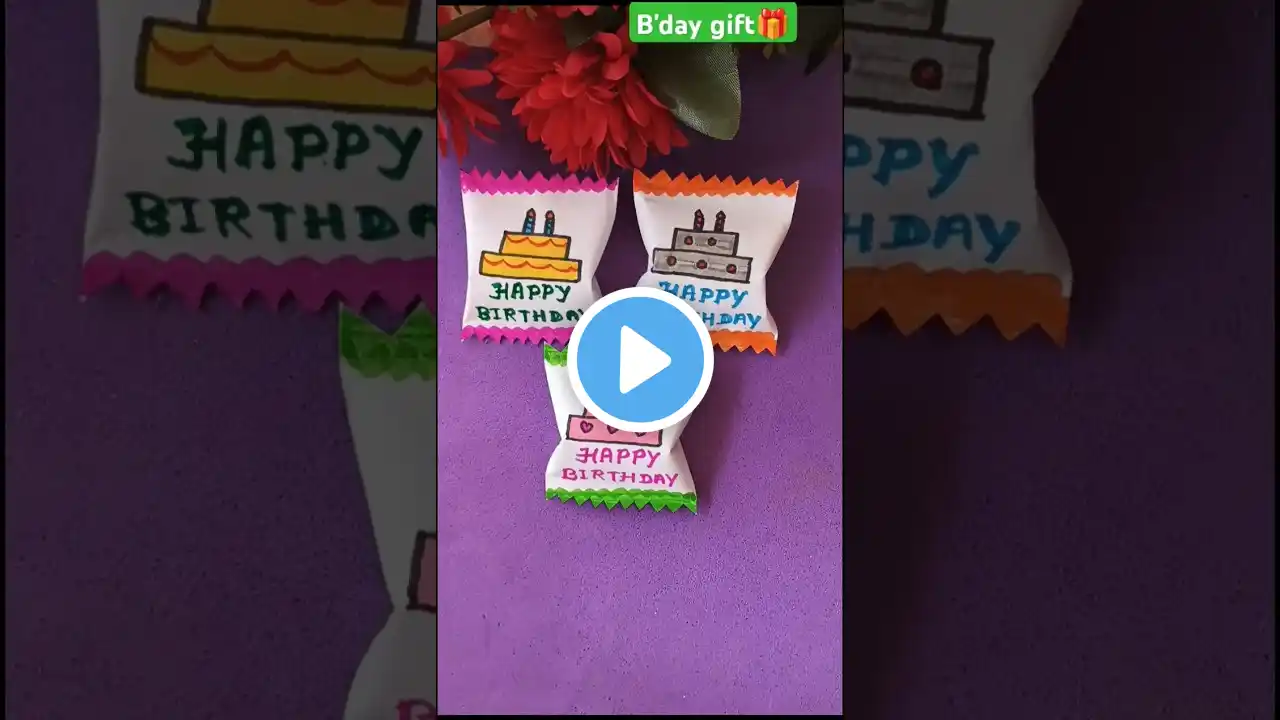 easy b'day gift idea|diy|#mini chocolate gifti#ytshorts #art #trending #giftideas #craft #ytfeed 🍫🎁