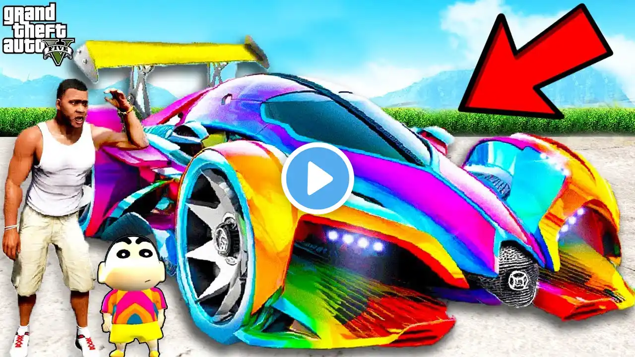 Franklin UPGRADING and TRANSFORMING Super GOD CAR in GTA 5 | SHINCHAN and CHOP