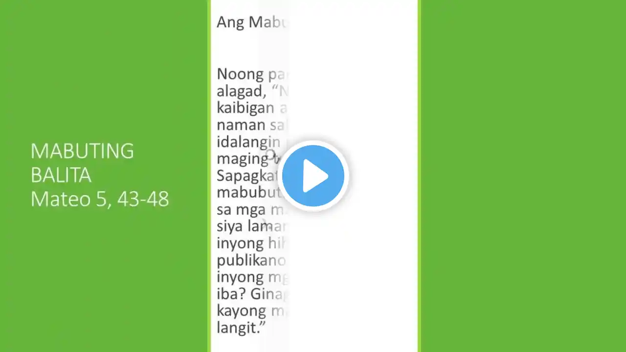 Mga Pagbasa para sa June 14, 2022 Tagalog Bible Reading