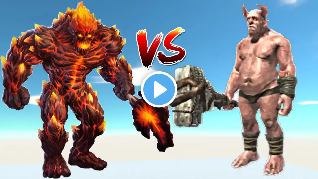 Lava Golem vs Ogre Lord Fight With SHINCHAN vs CHOP Epic Battle