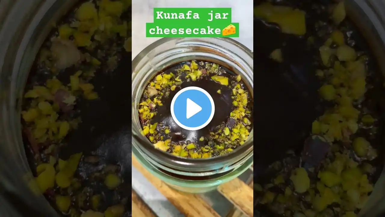 Kunafa Pistachio Cheesecake 🧀 jar✨ A Royal Turkish Dessert! 🇹🇷💚 #Shorts