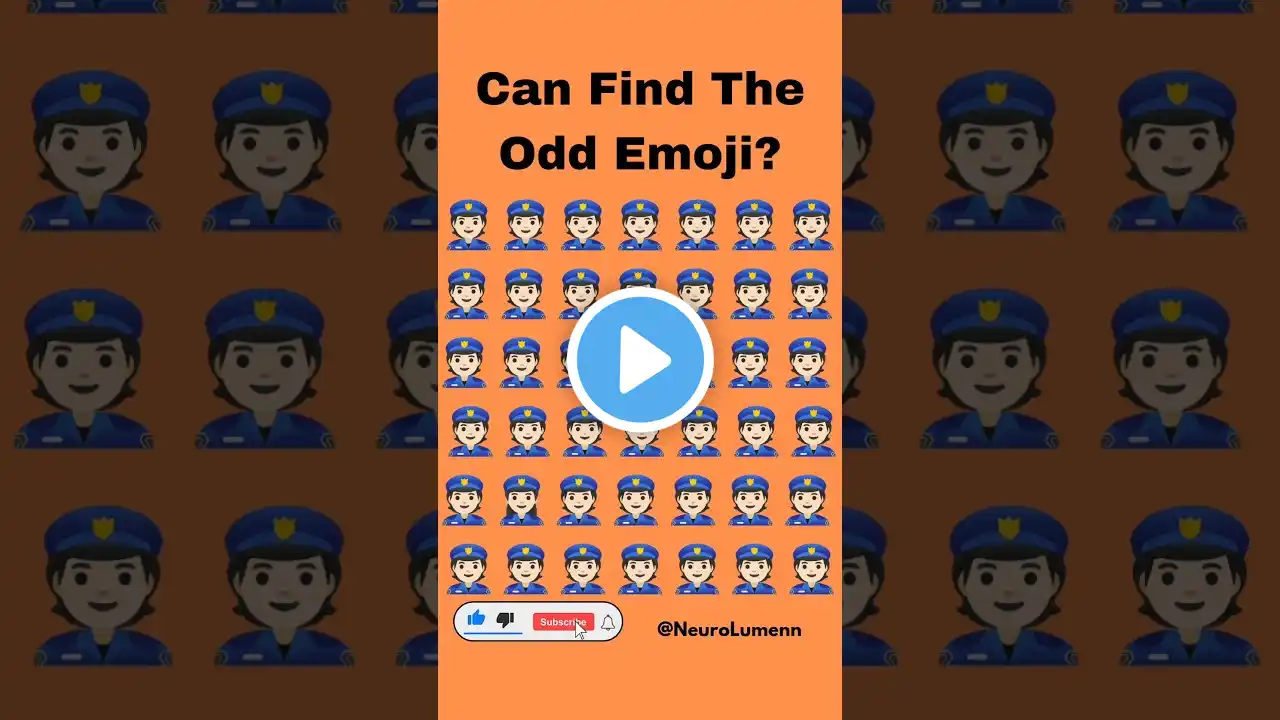 Find the Odd Emoji #emojichallenge #emoji #short