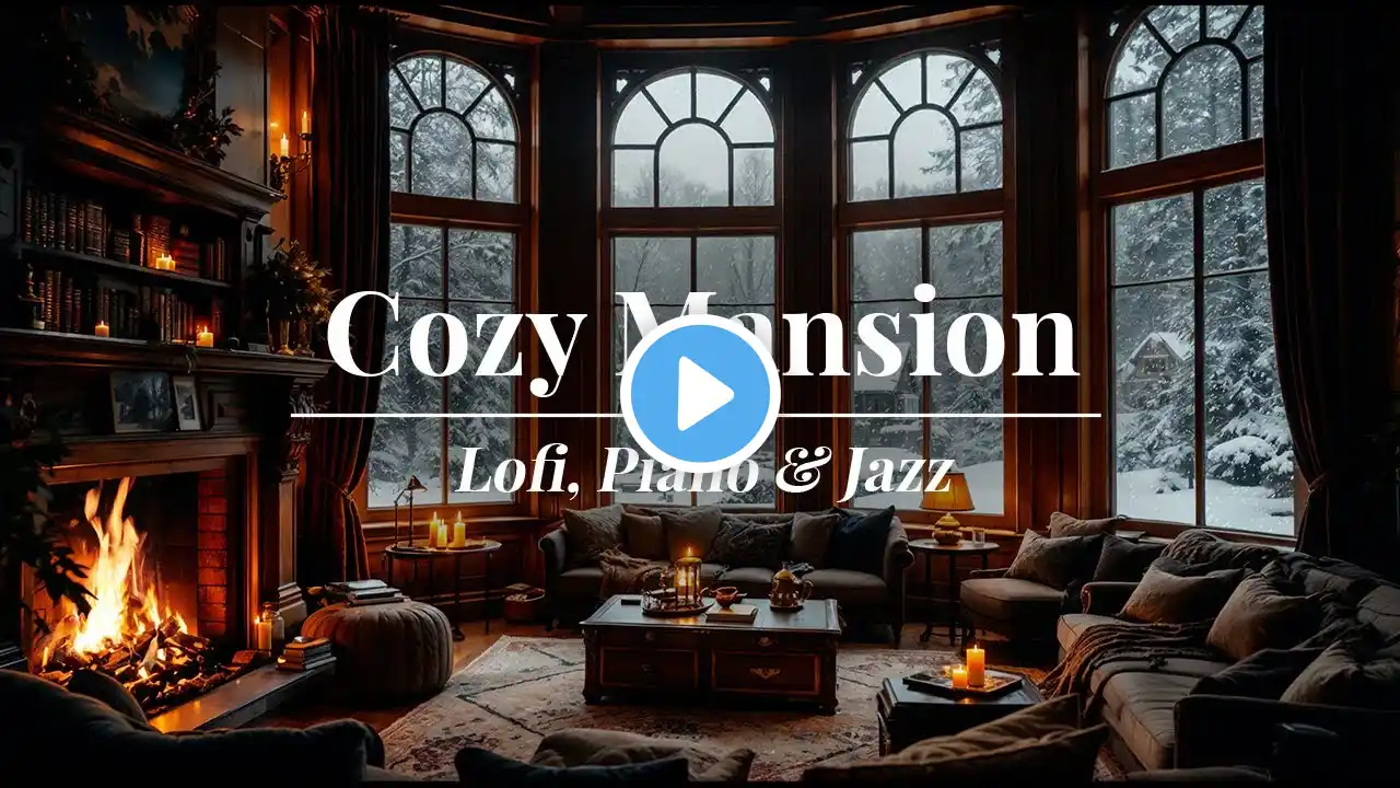 Cozy Madison Ambience with Snowy Day Jazz Instrumental Music and Crackling Fireplace - Velvet Breeze