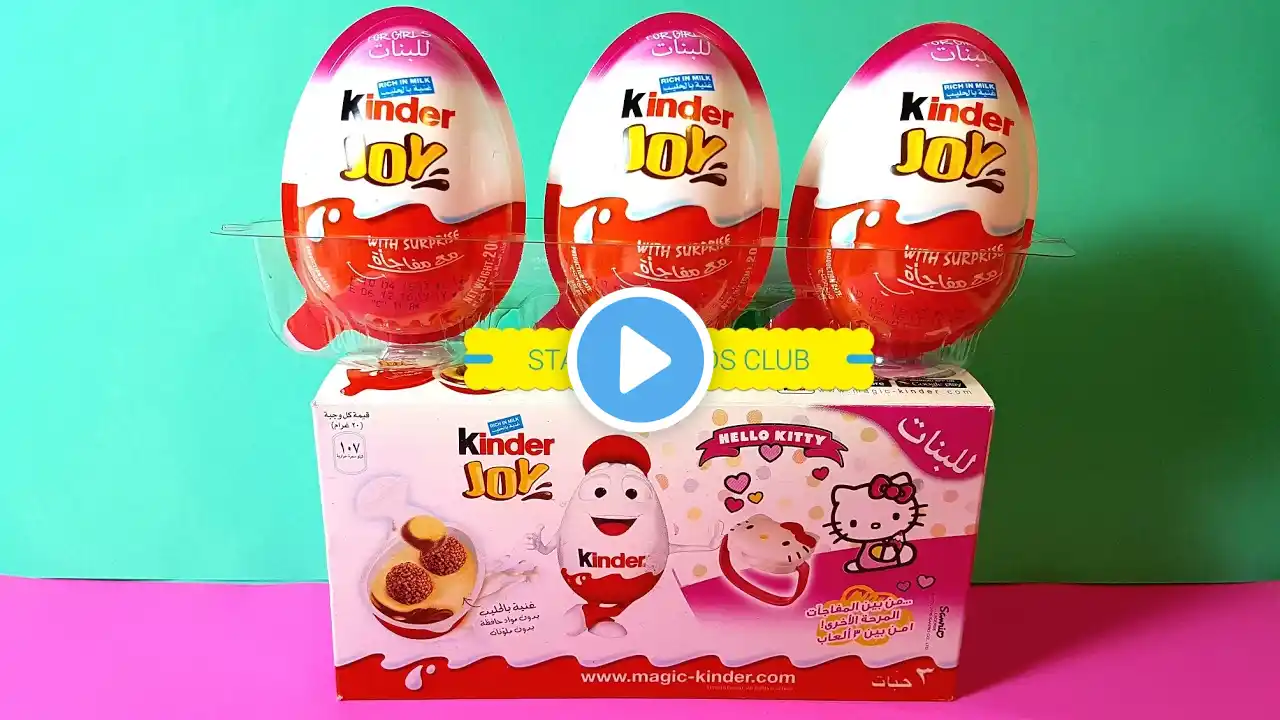 HELLO KITTY KINDER JOY SURPRISE EGGS SANRIO SURPRISE TOYS