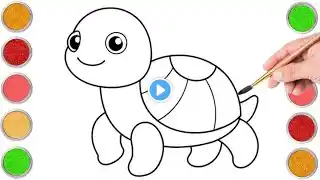 How to draw tortoise drawing easy step by step | Tortoise drawing and coloring tutorials‪@Izamnaart1‬