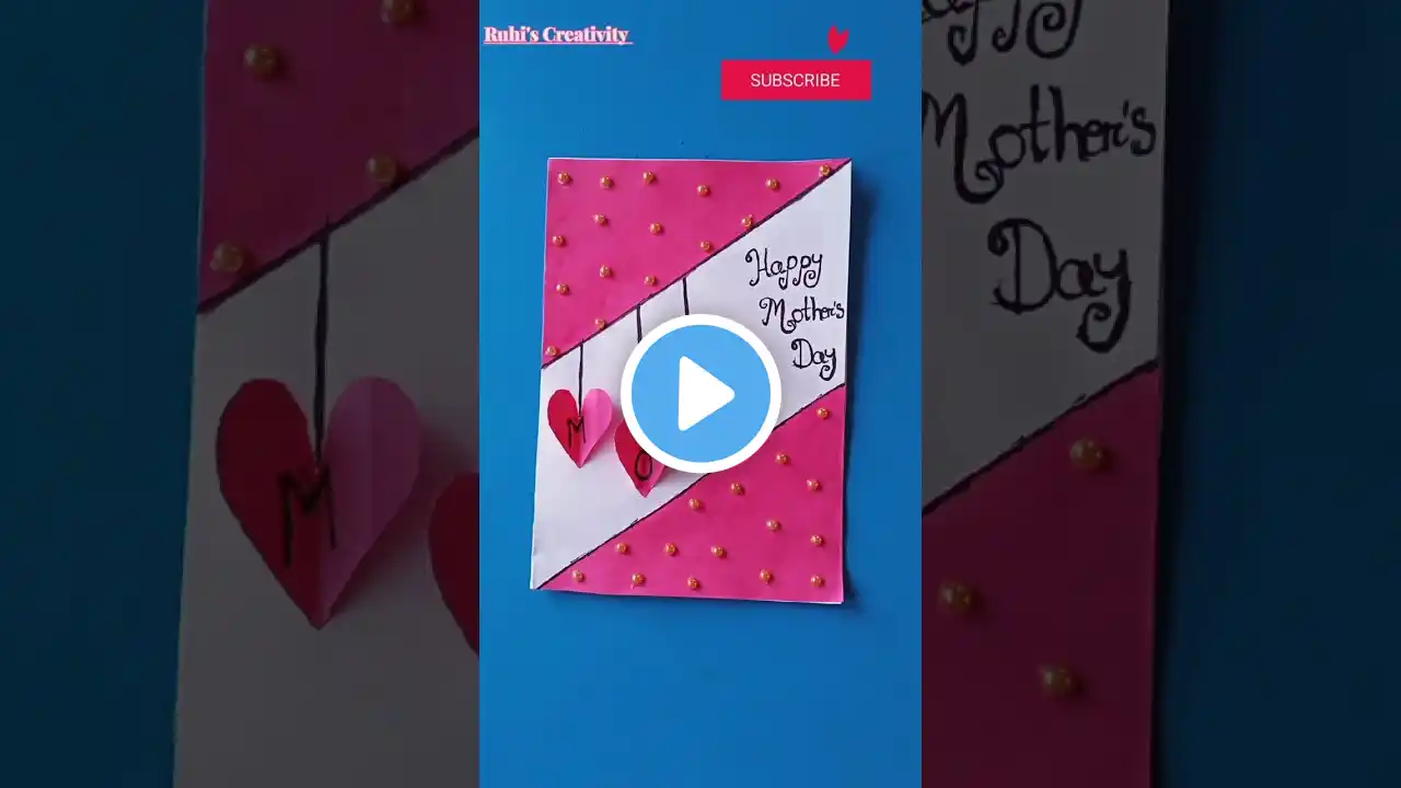 Quick and Easy Last minute Mother's Day Card Making Idea #shorts #yitubeshorts #shortvideo #viral