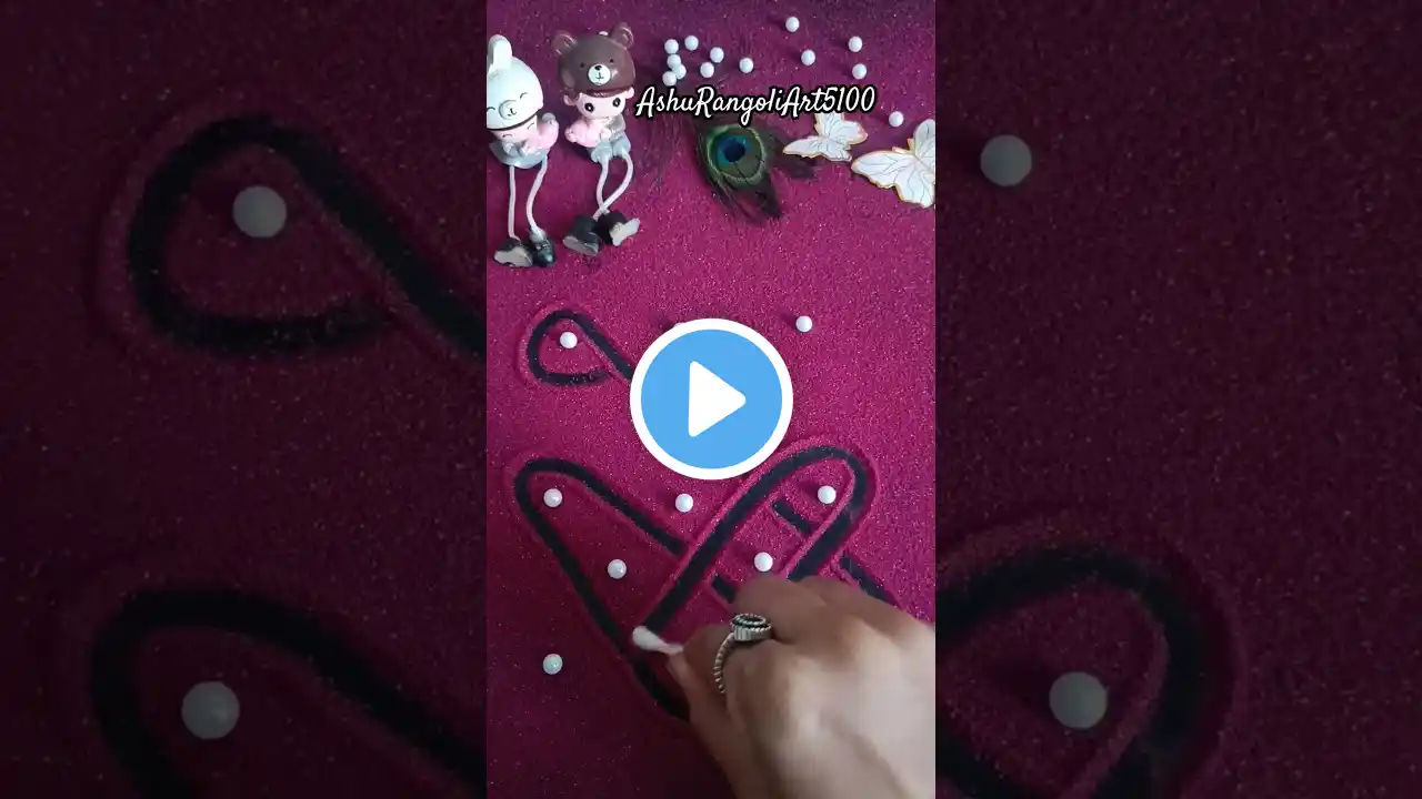 Easy kolam rangoli #shorts #ytstudio #ytviral #ytshorts #trending #rangoli #muggulu #kolam #art