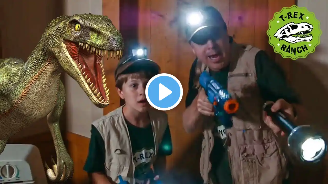 Dinosaurs in Haunted Cabin! - Kids Halloween T-Rex Ranch Videos - Moonbug Superheroes