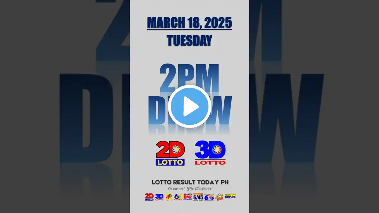 PCSO Lotto Result Today 5PM Draw March 18, 2025 - Ez2 Result and Swertres Result #shorts