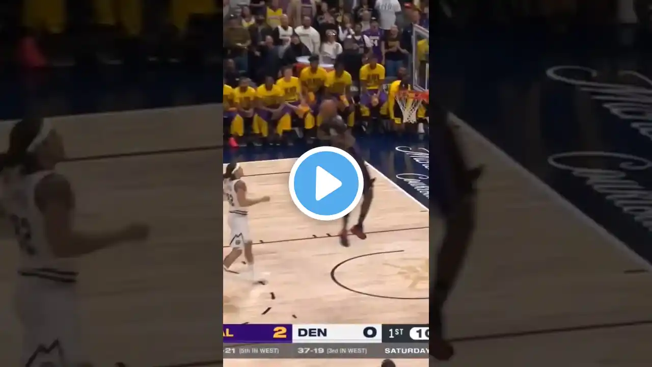 Luka Doncic with the pass and Lebron James hammers the rim 🔥👑 #nba #basketball #lakers #sports