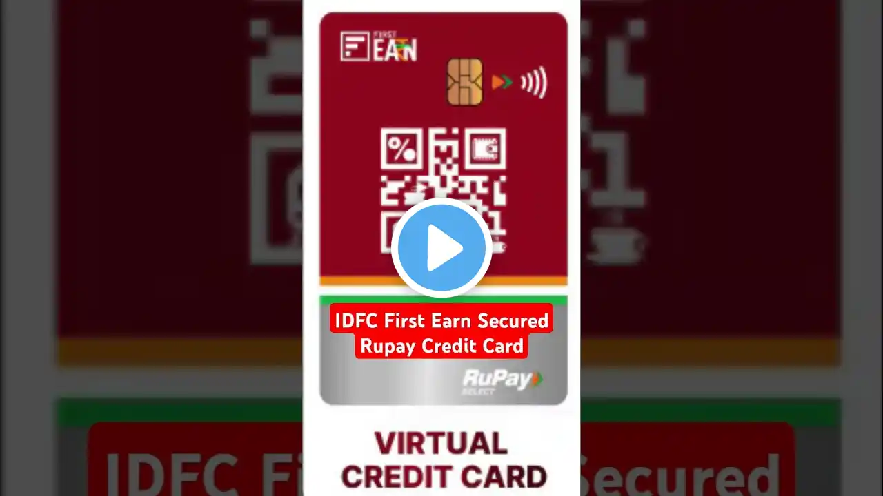 IDFC First Earn Secured RuPay Credit Card || FD based UPI Credit Card #2024 #shorts