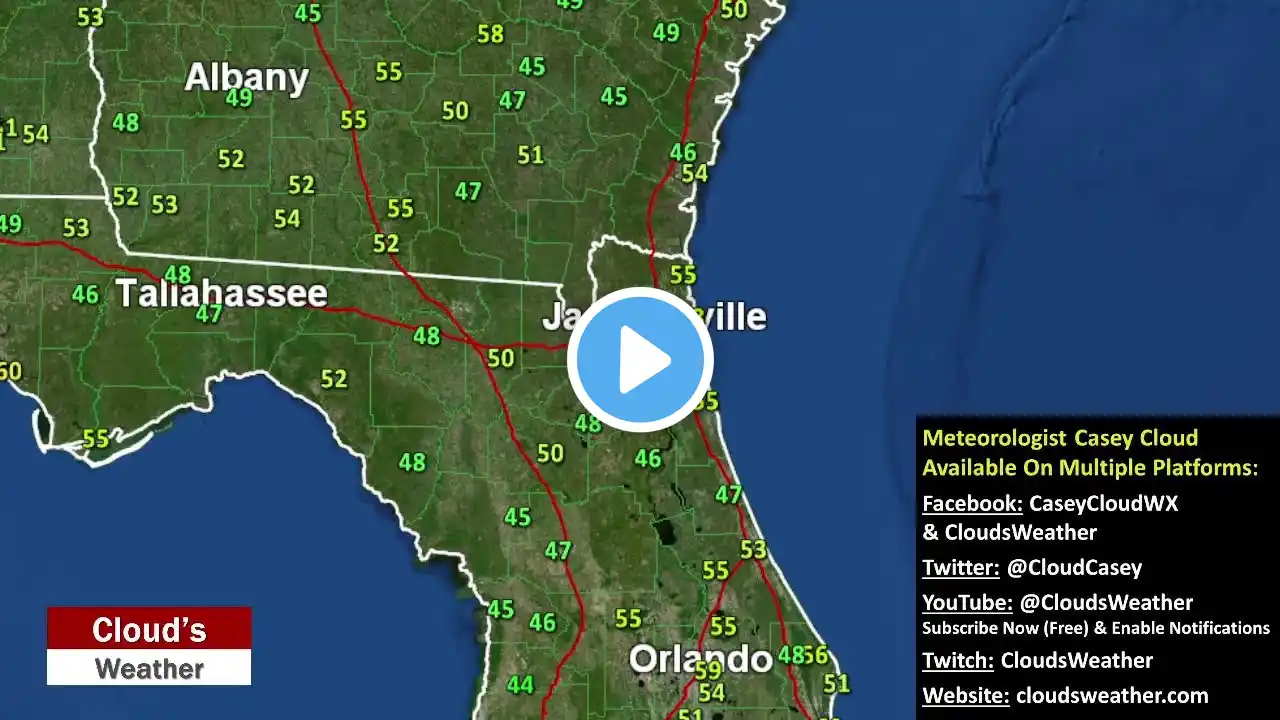 Late Tuesday, March 11th/Early Wednesday, March 12th Weather Update