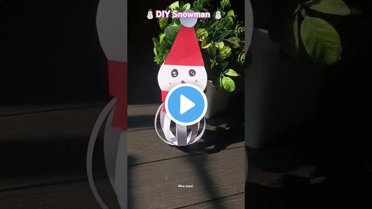 DIY Snowman ⛄😃#youtubeshorts #ytshorts #shorts #snowman #christmas #chritmascraft #diy #papercraft