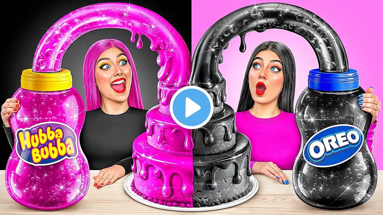 Black vs Pink Cake Decorating Challenge | Funny Situations by Multi DO Challenge