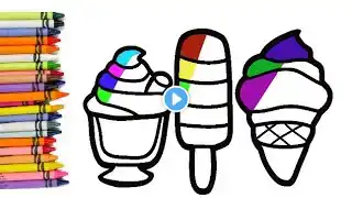 🍨 How to Draw Soft Ice Cream, Cream Cone & Popsicle | Easy Drawing