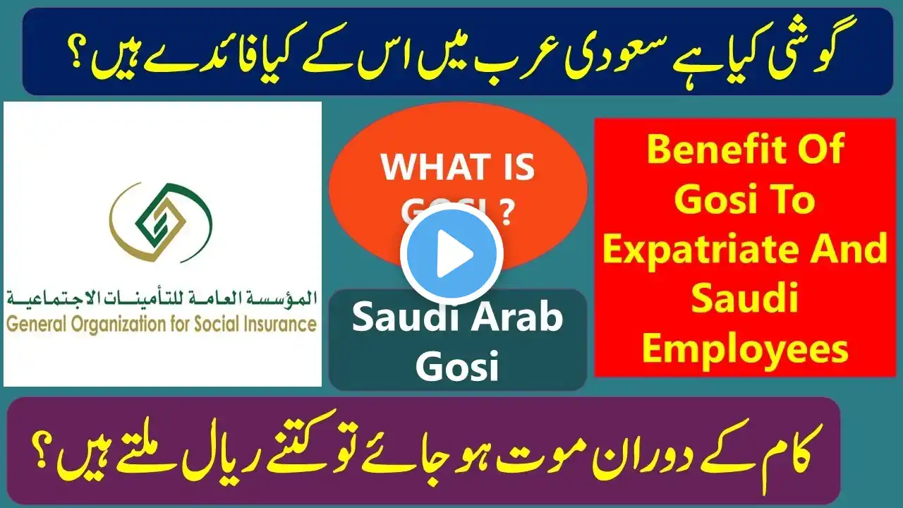 What is Gosi in Saudi Arabia I Benefit Of Gosi To Expatriate I gosi registration saudi arabia