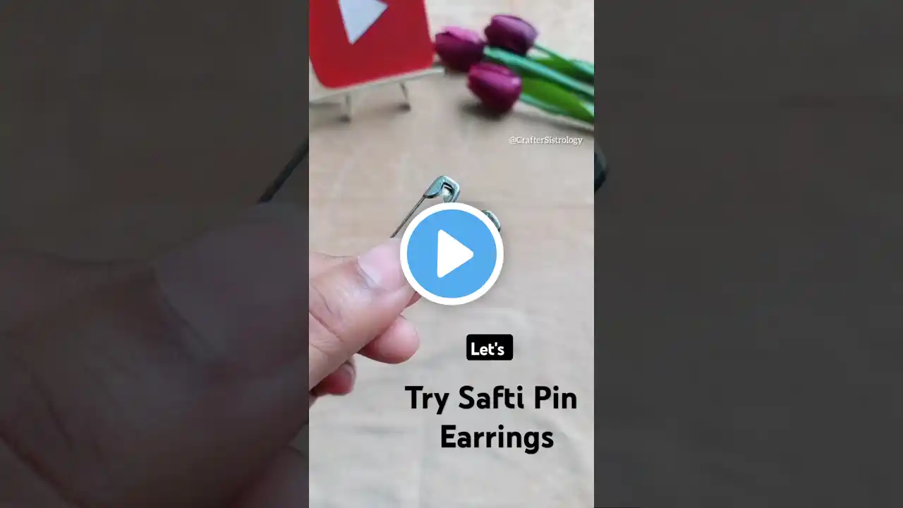 Unique earrings idea's / 😱 Safety pin earrings✨️#shorts#handmade #earrings#youtubepartner #diy#craft