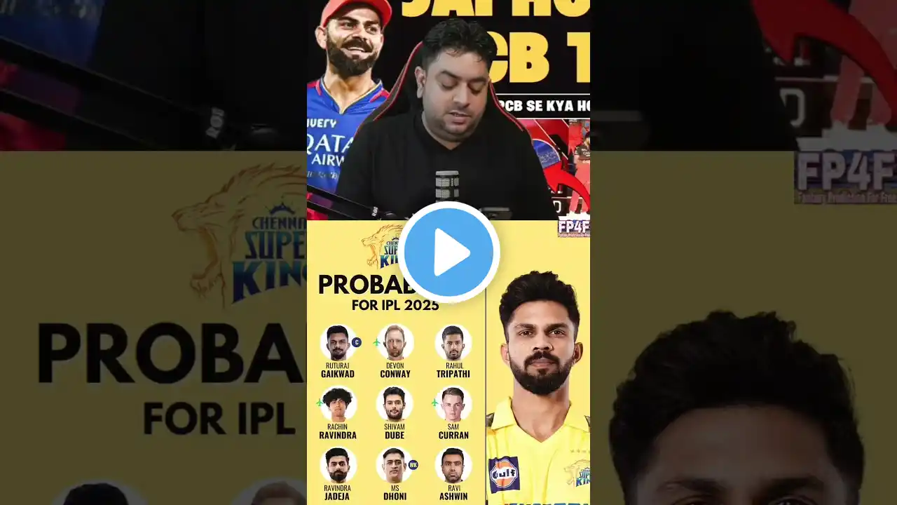 CSK Playing 11 For Ipl 2025 👀🤯 #abcricinfo #cricket #csk #cskvsrcb #ipl #shortsfeed #ipl2025