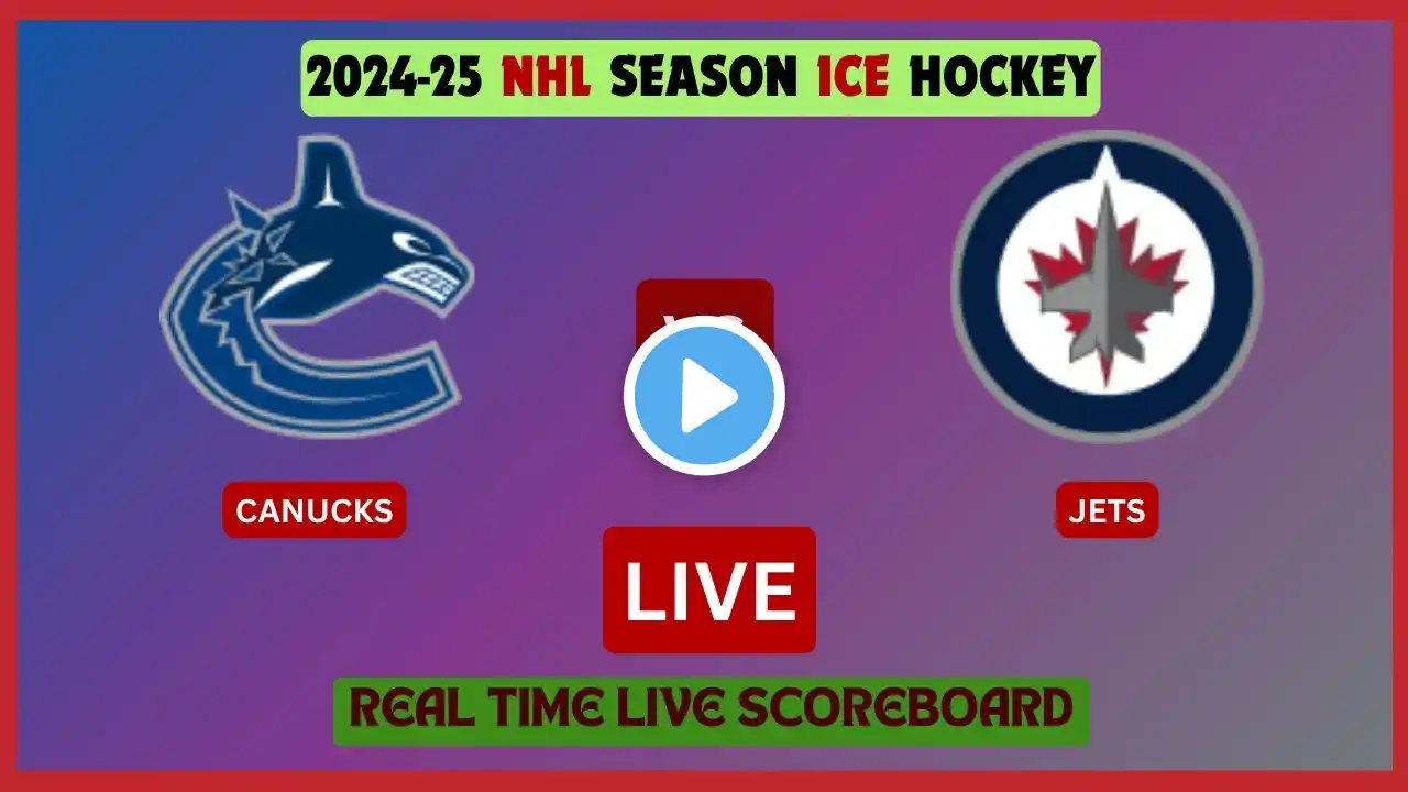 Vancouver Canucks Vs Winnipeg Jets LIVE Score UPDATE Today 2024-25 NHL Season Hockey Mar 18 2025