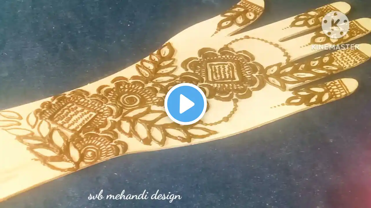 Intricate Rose Mehndi Design For Palm|Super easy full hand mehndi design|Dubai style mehndi design||