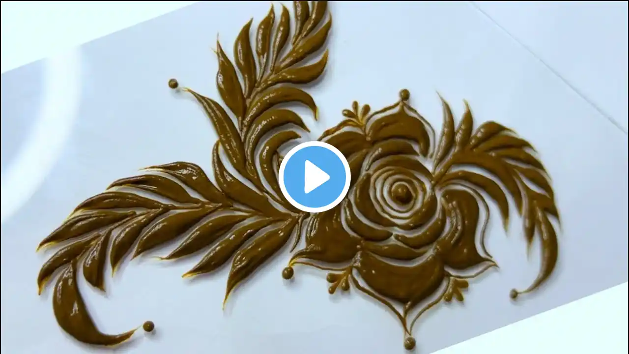 Easy 2 styles henna flower tutorial | latest 3D flower| bold style flower​⁠