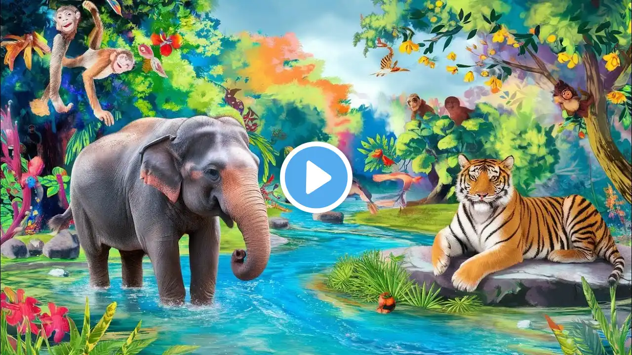 Hathi Raja Cartoon | Elephant’s Parade |Animal Dance Video | #Rhymes #cartoon #nurseryrhymes