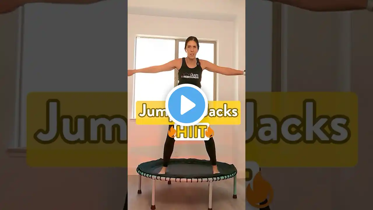 Rebounding Jumping Jacks! 💖Fun & Easy💖 Full Body Cardio | BounceFitBabe #rebounder #hiit